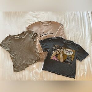 Graphic Tees and Sweatshirt Set